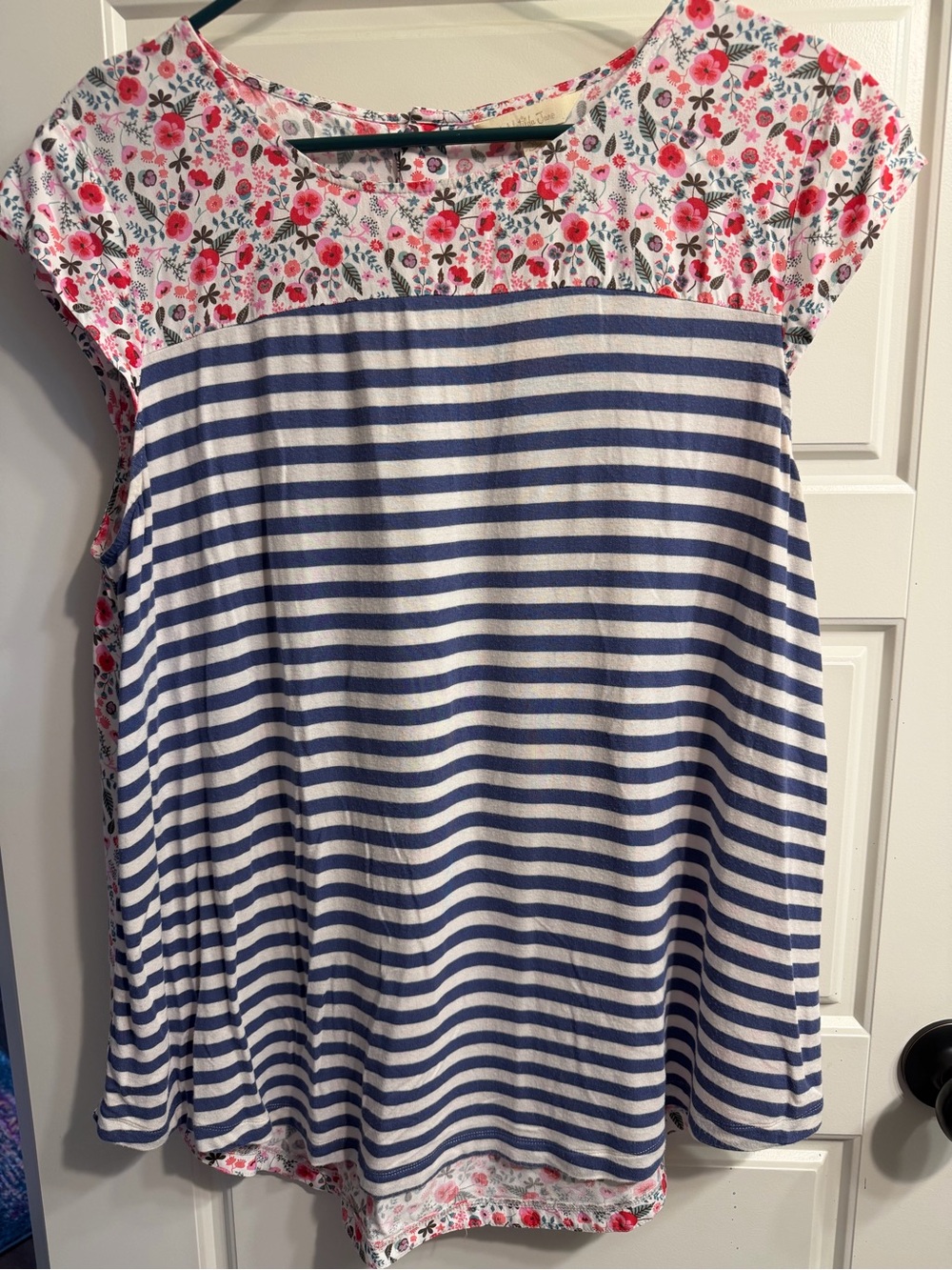 Matilda Jane Navy & Pink Floral Stripe Tunic